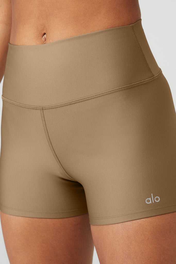 Šortky Alo Yoga 3 High-Pasem Airlift Hnědožlutý | OLSUJPD-46