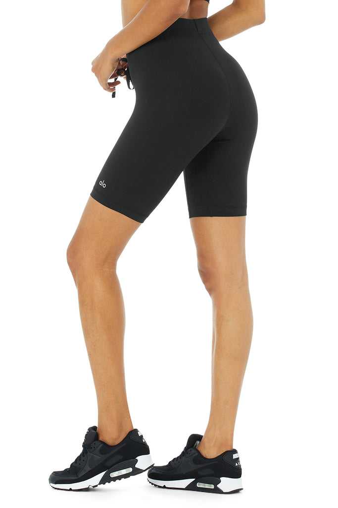 Šortky Alo Yoga 9 Warrior Compression Černé | PBUENJH-54