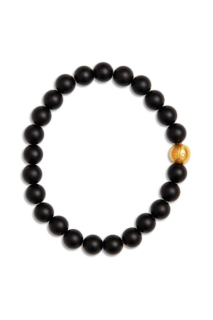 Šperky Alo Yoga Black Onyx Mala Bracelet Černé | AXTDRBS-71