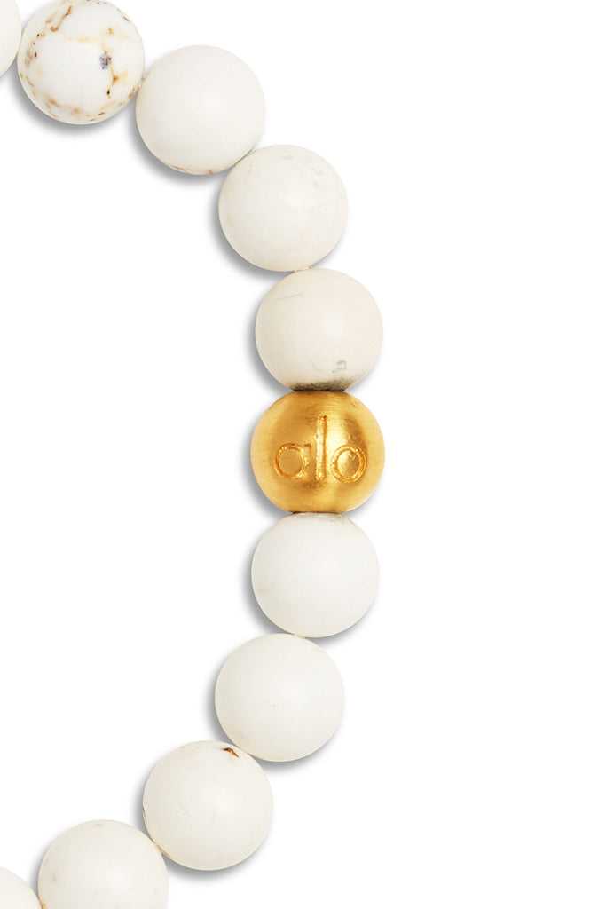 Šperky Alo Yoga White Turquoise Mala Bracelet Bílé Tyrkysové | ZQIHLAT-19