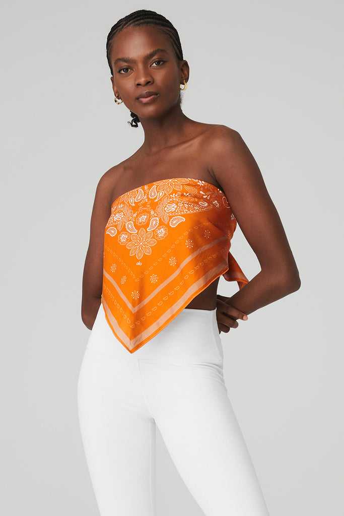 Šátky Alo Yoga Bandana Scarf Oranžové | CGUIRSY-53