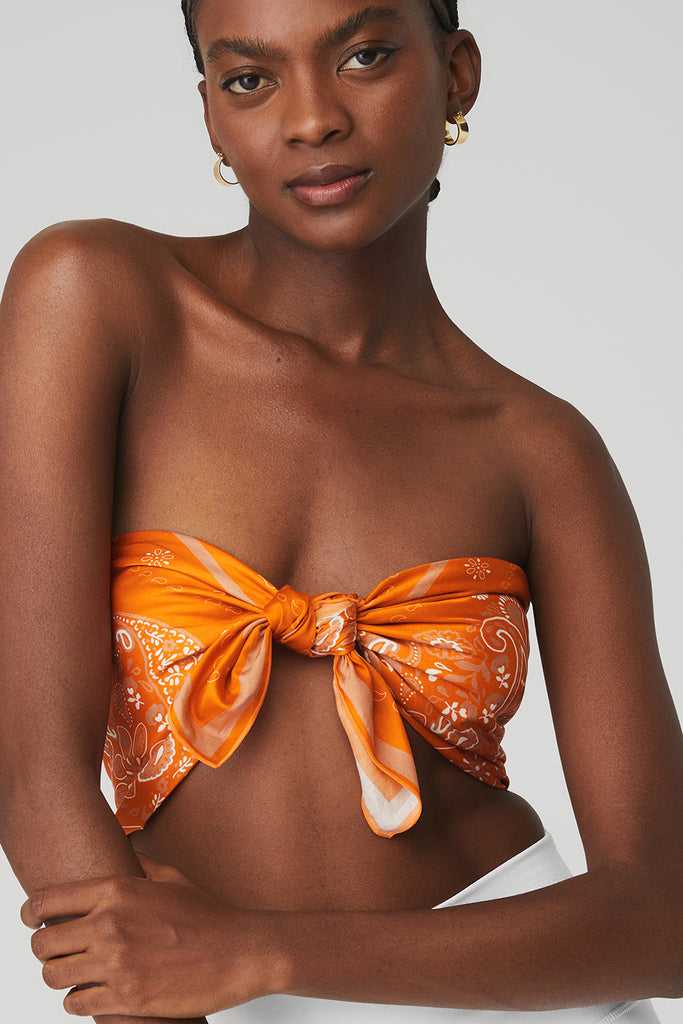 Šátky Alo Yoga Bandana Scarf Oranžové | CGUIRSY-53